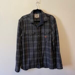 Roark Gray Plaid Casual Button Down Shirt
